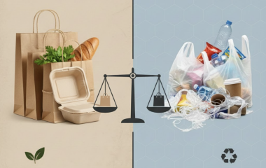 Крафтові пакети vs пластикові: які вибрати для доставки та магазинів