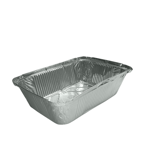 Контейнер з алюмінієвої фольги прямокутний 216*152*55 мм (1300 мл) 100 шт/уп