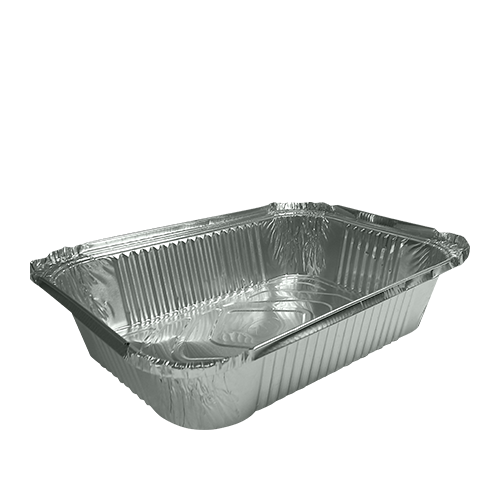 Контейнер з алюмінієвої фольги прямокутний R64L 240*170*56 мм (2000 мл), 100 шт/уп