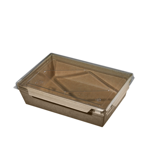 Бокс KRAFT 1200 мл 180*120*50 мм с пластиковой крышкой