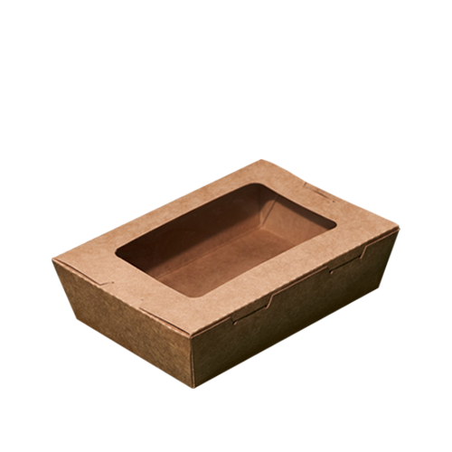 Бокс KRAFT с окном 500 мл 150*100*39 мм 
