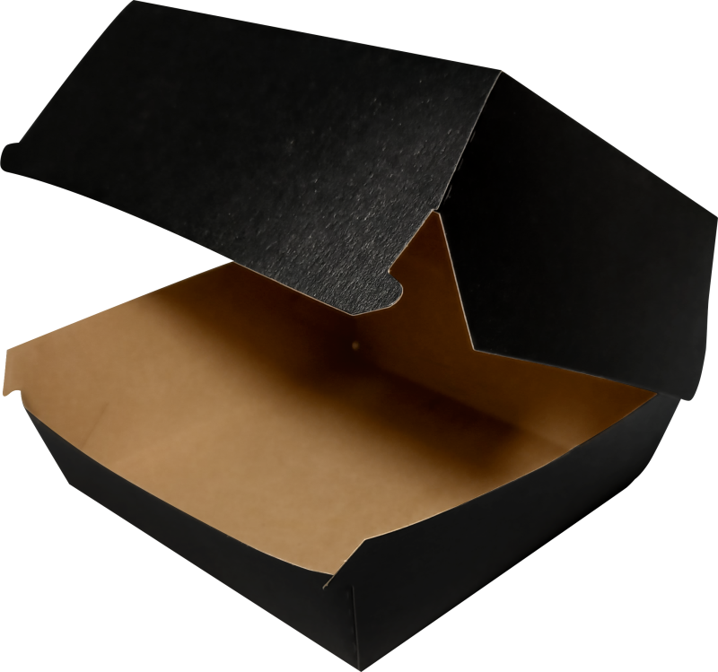 Упаковка для бургеру 114*114*90 чорна