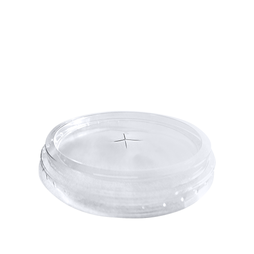 Кришка PET пласка Ø 95 мм хрестик / (100/1000)