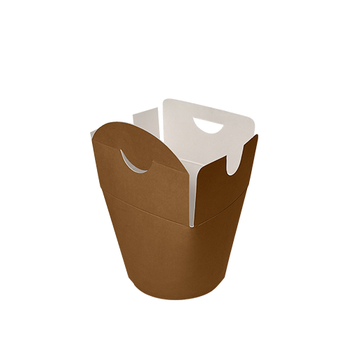 Коробка для локшини 500 мл 1РЕ  82 мм / h 90 мм, крафт