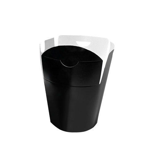 Коробка для локшини  750 мл 2РЕ  95 мм / h 95 мм чорна