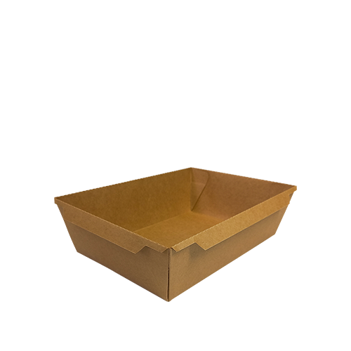 Бокс KRAFT 1200 мл 180*120*50 мм с пластиковой крышкой