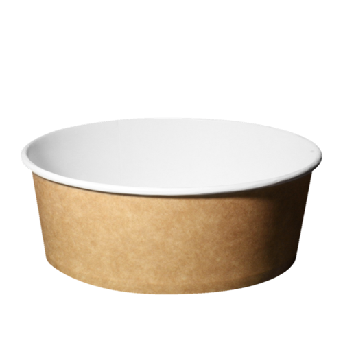 Cалатница  KRAFT 1350 мл / 187 мм белый/крафт (25/300)