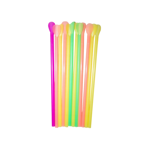 Трубочка-лопатка 6мм/21см, кольорова